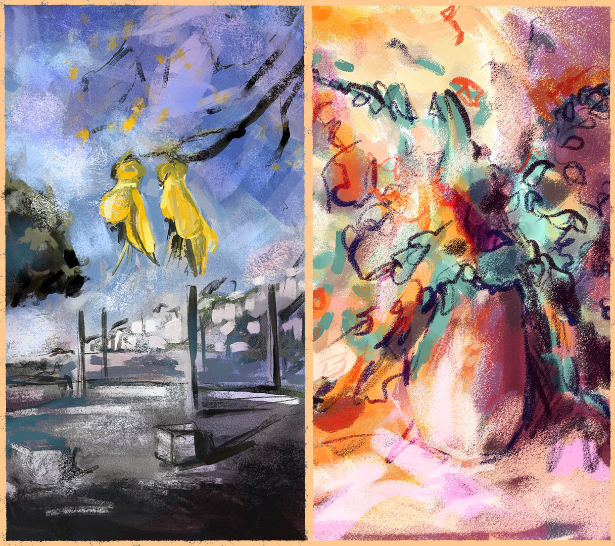 Two Ways to Draw Flowers